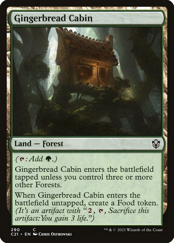 2021 Commander 2021 Gingerbread Cabin common #290 common card image