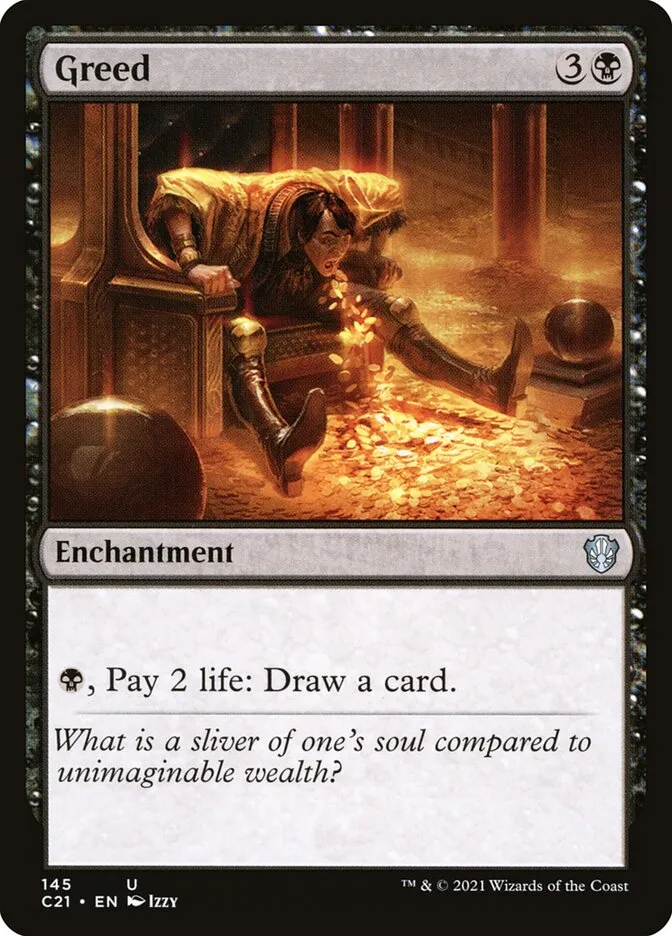 2021 Commander 2021 Greed uncommon #145 uncommon card image