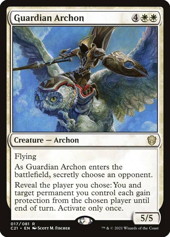 2021 Commander 2021 Guardian Archon rare #17 rare card image