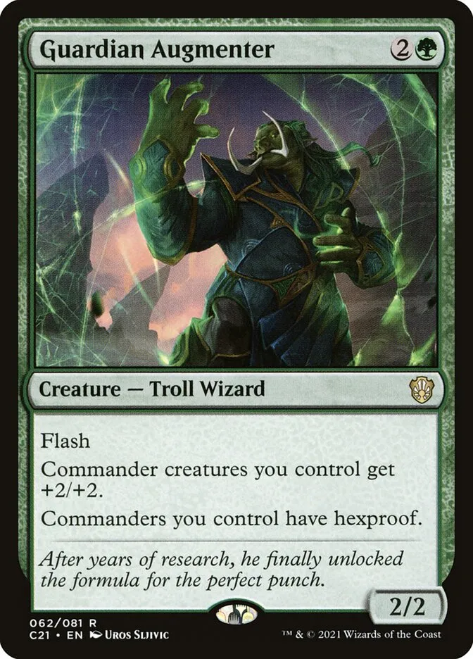 2021 Commander 2021 Guardian Augmenter rare #62 rare card image