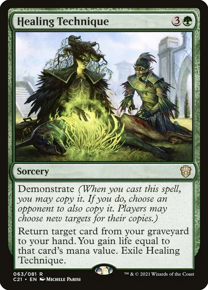 2021 Commander 2021 Healing Technique rare #63 rare card image