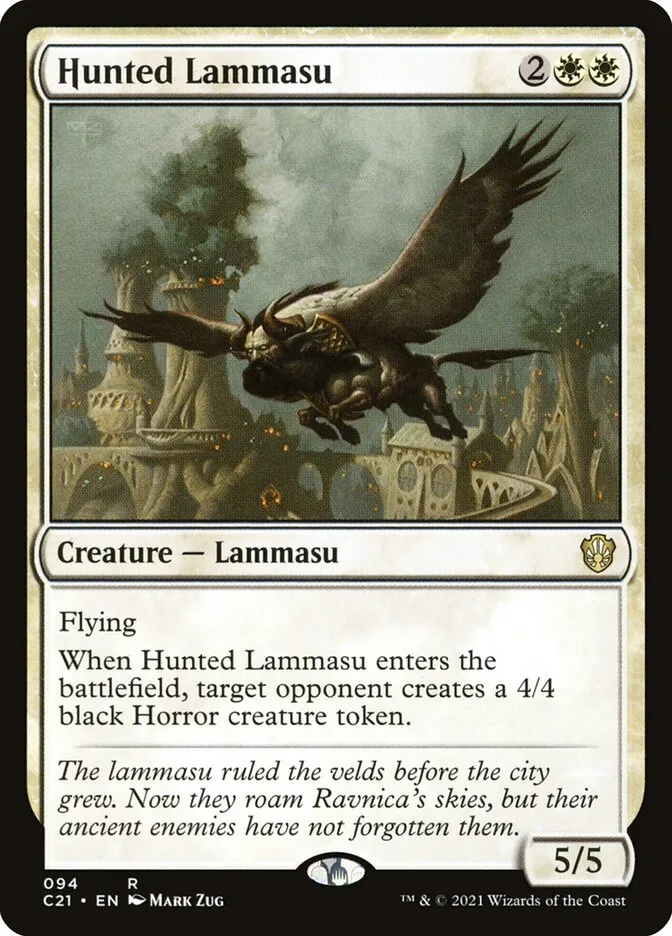 2021 Commander 2021 Hunted Lammasu rare #94 rare card image