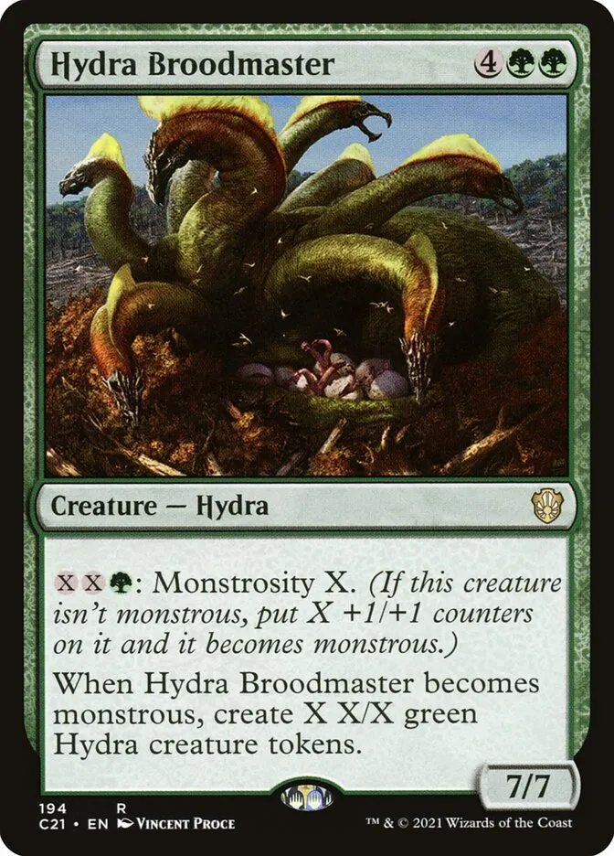 2021 Commander 2021 Hydra Broodmaster rare #194 rare card image