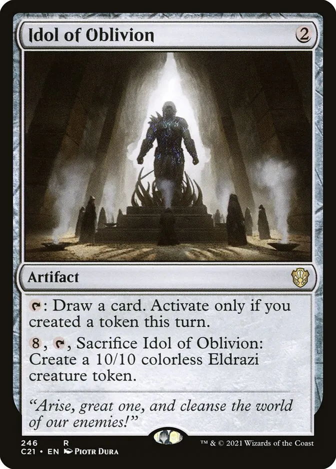 2021 Commander 2021 Idol of Oblivion #246 rare card image