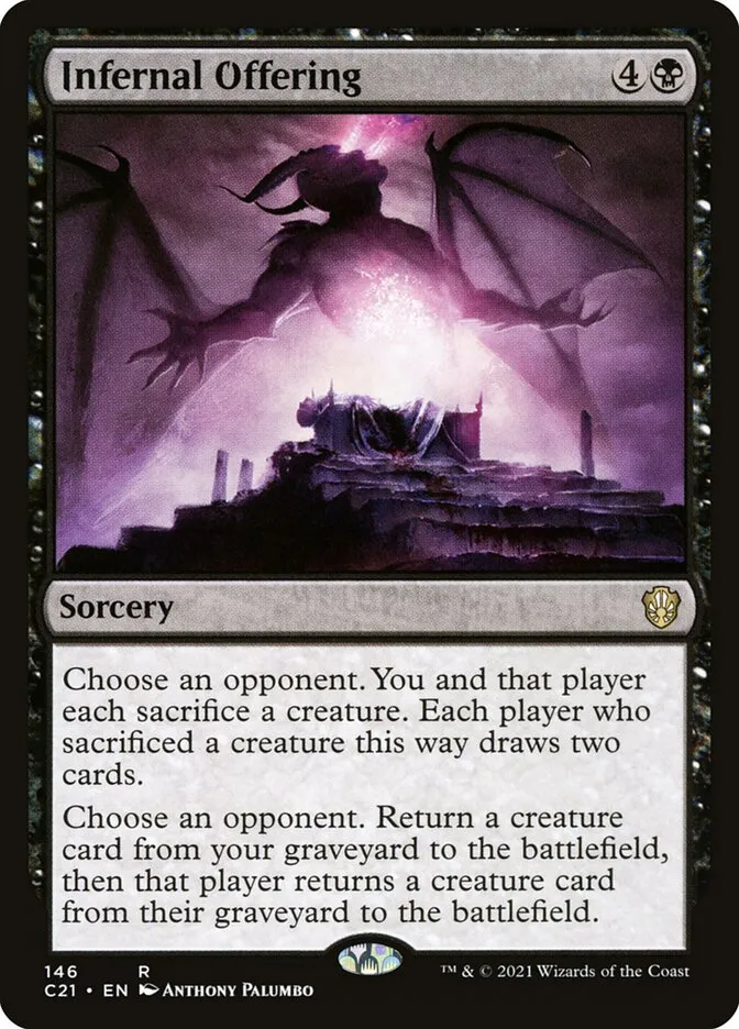 2021 Commander 2021 Infernal Offering rare #146 rare card image