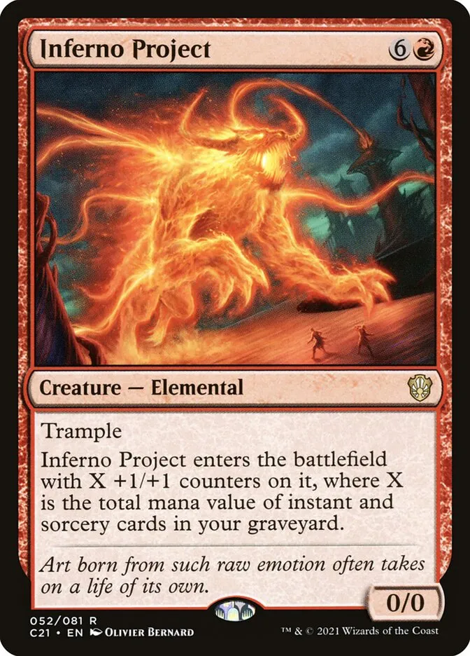 2021 Commander 2021 Inferno Project rare #52 rare card image