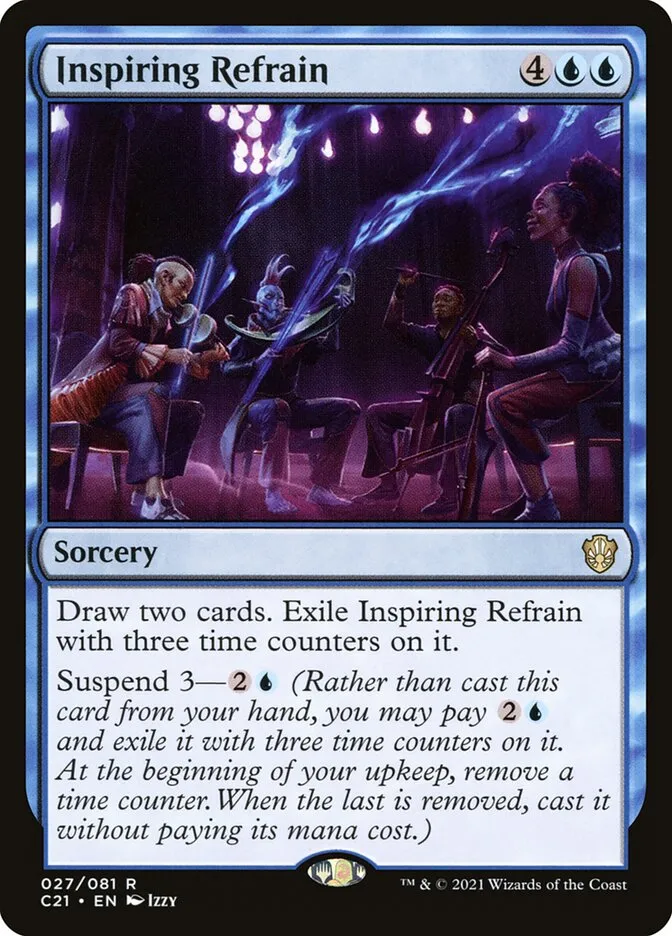2021 Commander 2021 Inspiring Refrain rare #27 rare card image