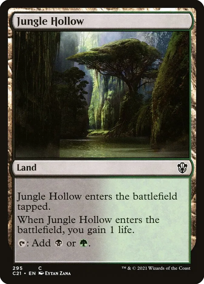 2021 Commander 2021 Jungle Hollow common #295 common card image
