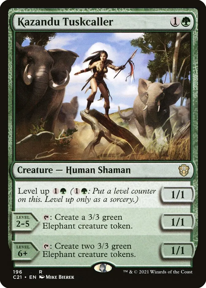 2021 Commander 2021 Kazandu Tuskcaller #196 rare card image