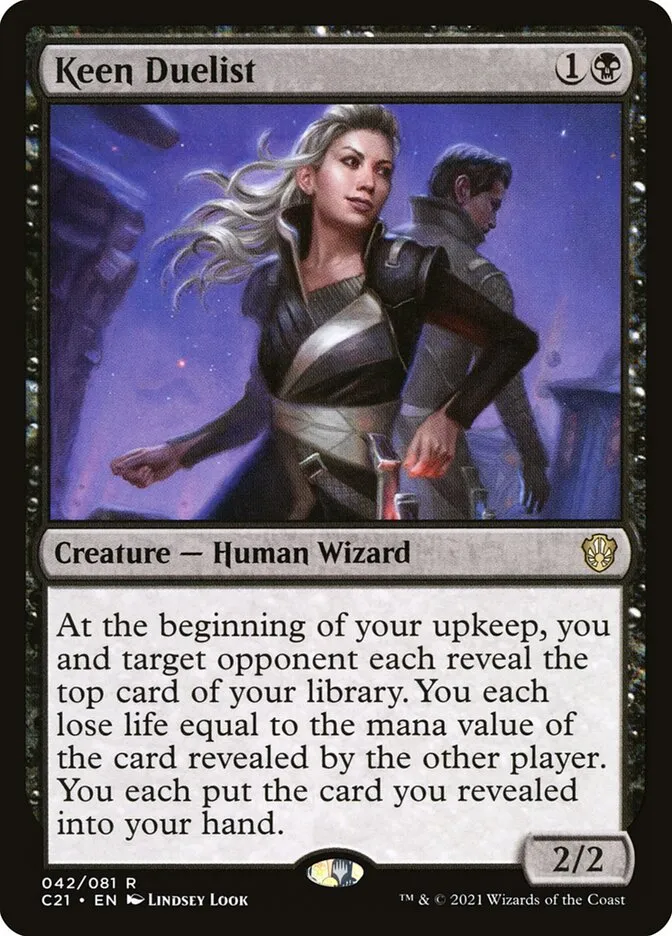 2021 Commander 2021 Keen Duelist rare #42 rare card image