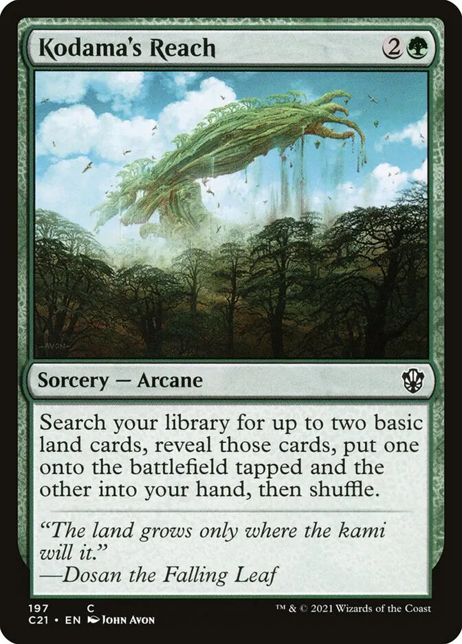 2021 Commander 2021 Kodama's Reach common #197 common card image