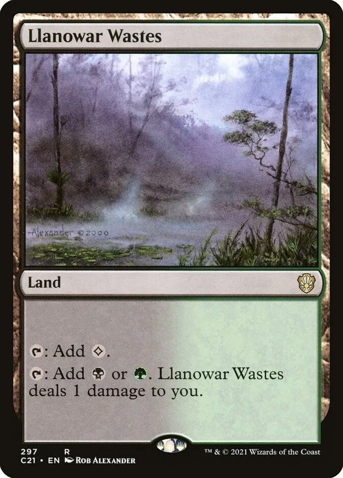 2021 Commander 2021 Llanowar Wastes rare #297 rare card image