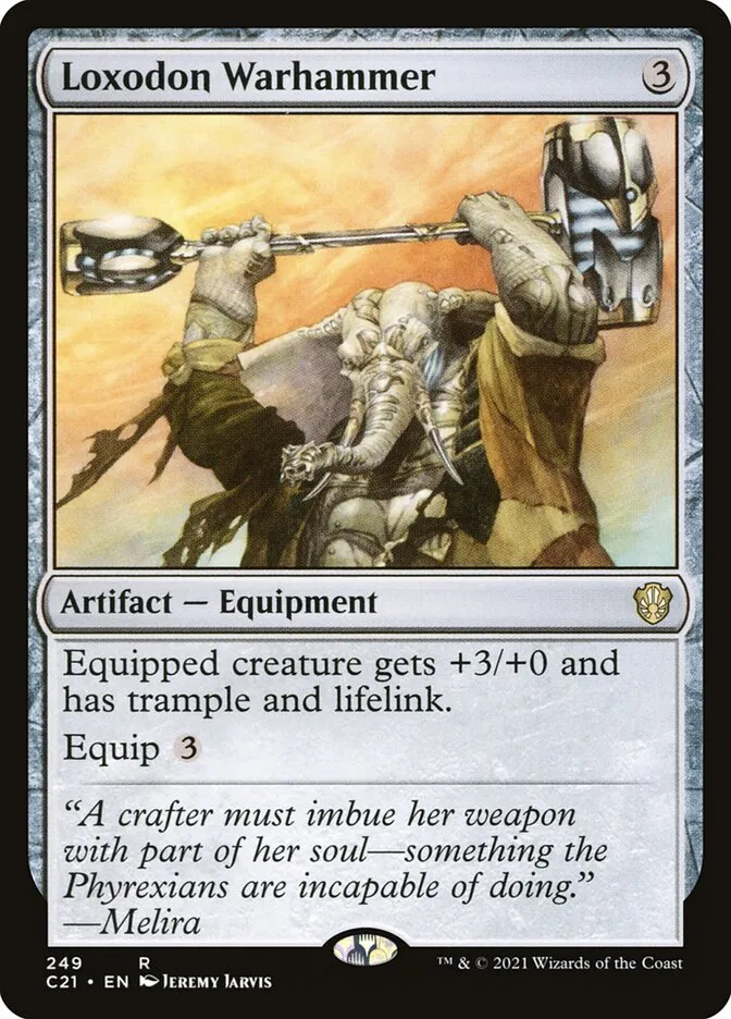 2021 Commander 2021 Loxodon Warhammer rare #249 rare card image