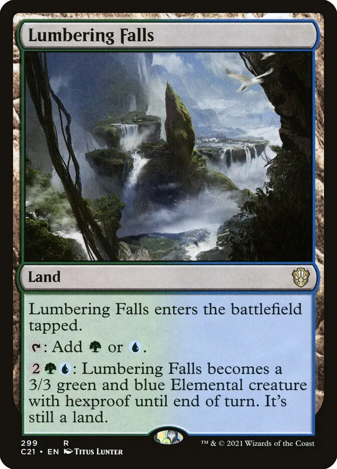 2021 Commander 2021 Lumbering Falls #299 rare card image