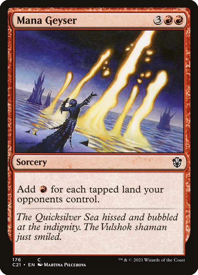 2021 Commander 2021 Mana Geyser common #176 common card image