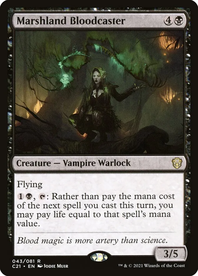 2021 Commander 2021 Marshland Bloodcaster rare #43 rare card image