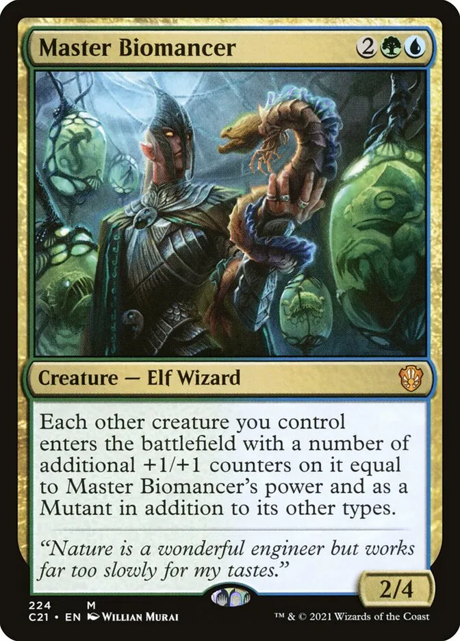 2021 Commander 2021 Master Biomancer mythic #224 mythic card image