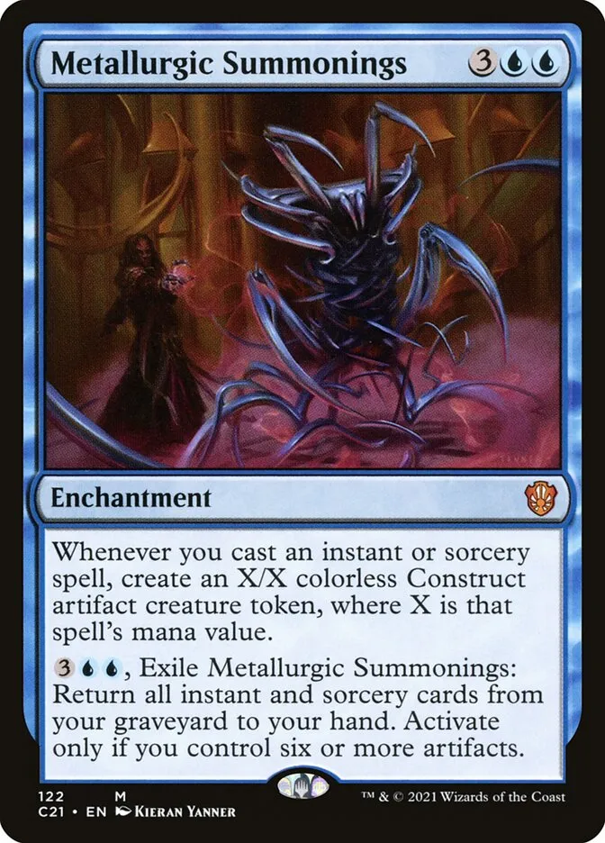 2021 Commander 2021 Metallurgic Summonings mythic #122 mythic card image