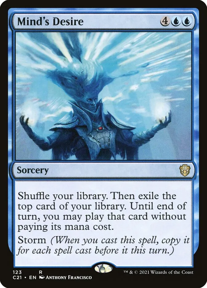 2021 Commander 2021 Mind's Desire rare #123 rare card image