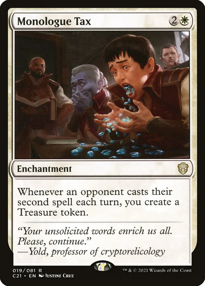 2021 Commander 2021 Monologue Tax rare #19 rare card image