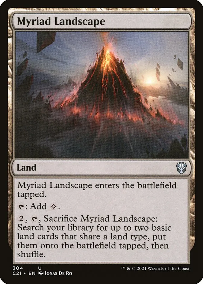 2021 Commander 2021 Myriad Landscape uncommon #304 uncommon card image