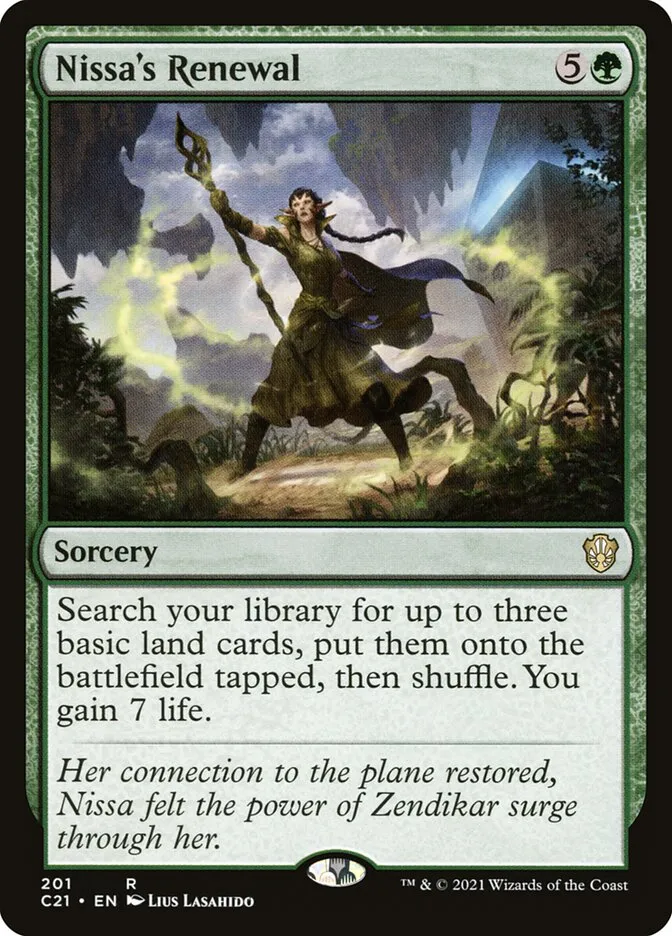 2021 Commander 2021 Nissa's Renewal #201 rare card image