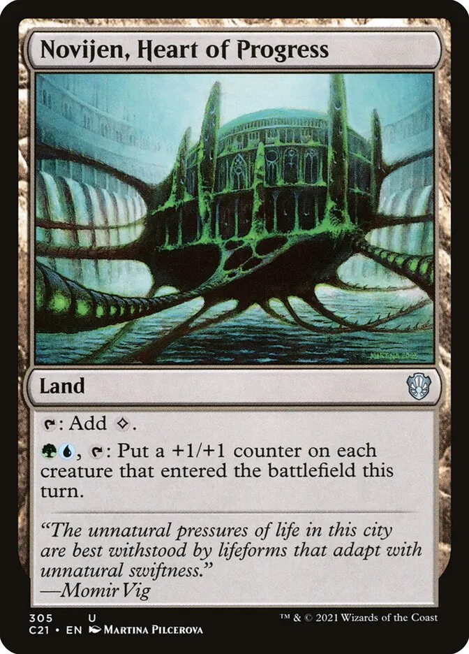 2021 Commander 2021 Novijen, Heart of Progress #305 uncommon card image