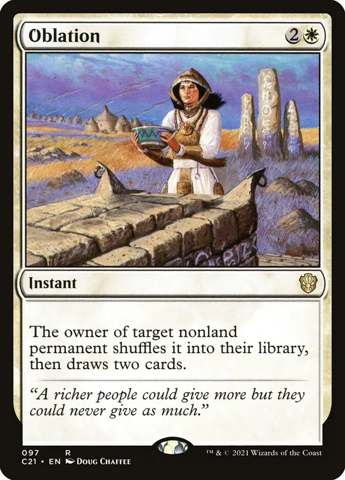 2021 Commander 2021 Oblation rare #97 rare card image