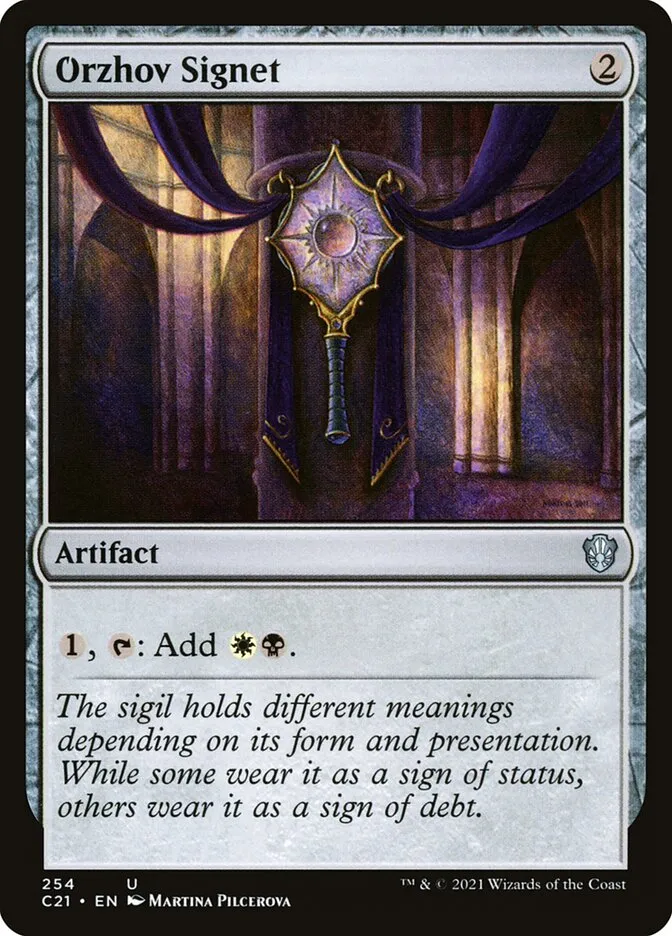 2021 Commander 2021 Orzhov Signet #254 uncommon card image