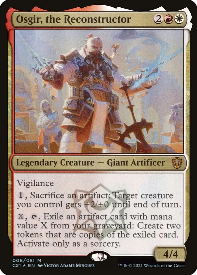 2021 Commander 2021 Osgir, the Reconstructor mythic #8 mythic card image