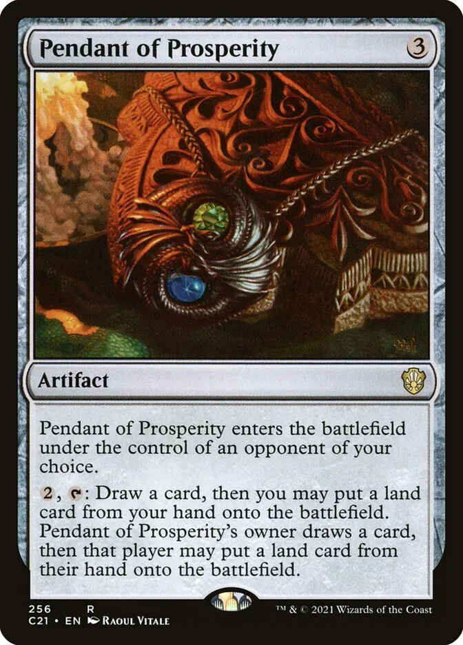 2021 Commander 2021 Pendant of Prosperity #256 rare card image
