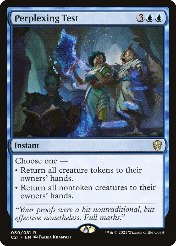 2021 Commander 2021 Perplexing Test rare #30 rare card image