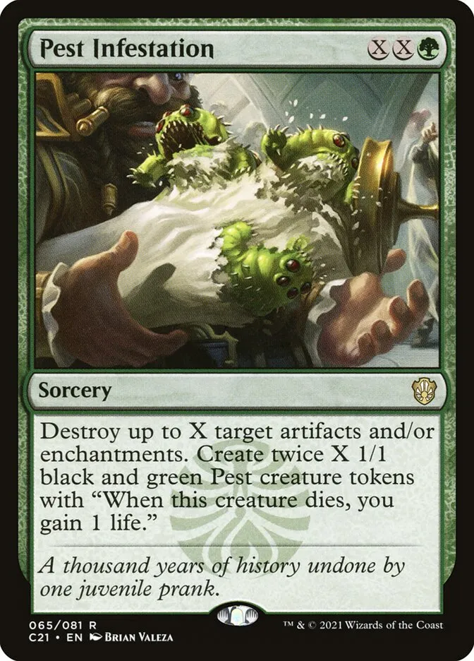 2021 Commander 2021 Pest Infestation rare #65 rare card image