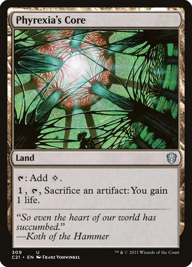 2021 Commander 2021 Phyrexia's Core uncommon #309 uncommon card image