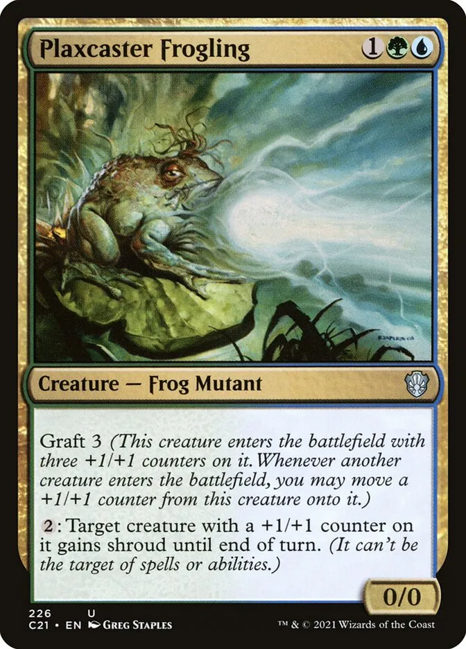 2021 Commander 2021 Plaxcaster Frogling uncommon #226 uncommon card image