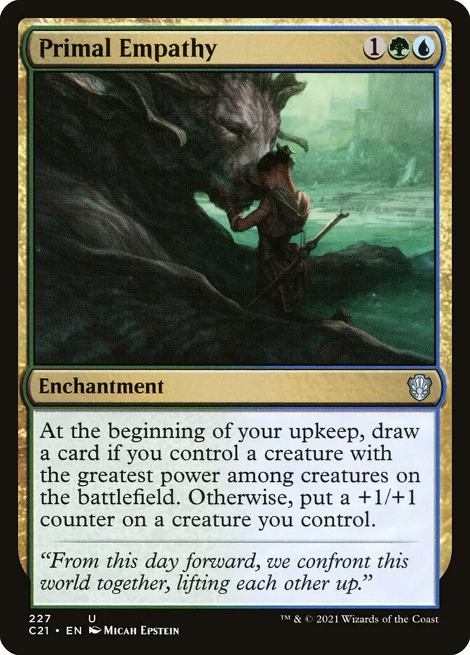2021 Commander 2021 Primal Empathy uncommon #227 uncommon card image