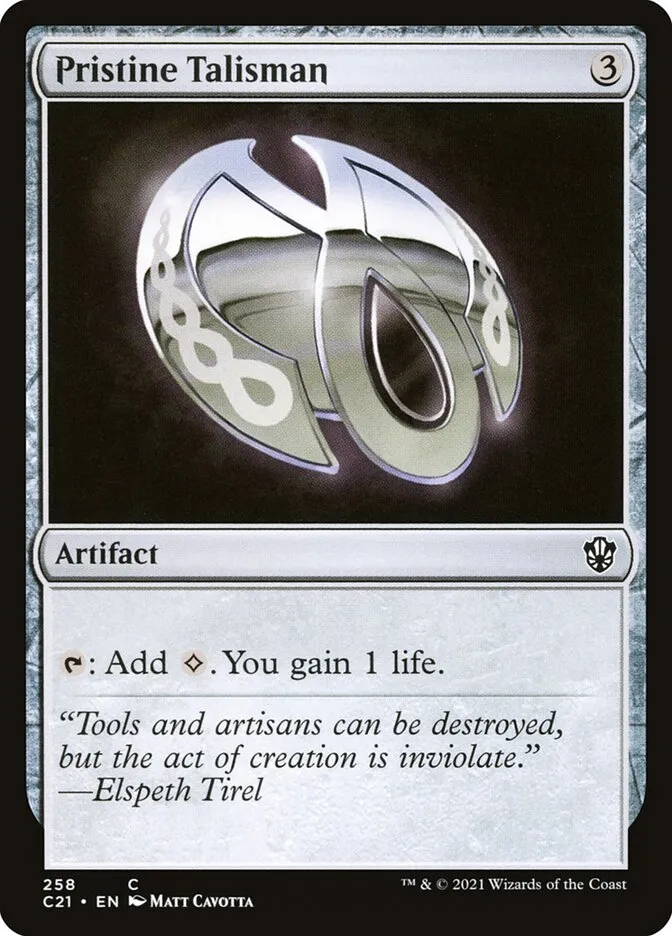 2021 Commander 2021 Pristine Talisman common #258 common card image