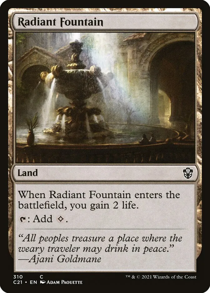 2021 Commander 2021 Radiant Fountain common #310 common card image