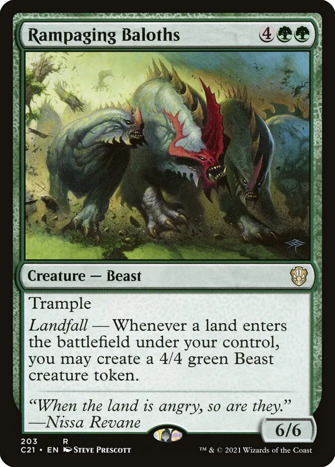 2021 Commander 2021 Rampaging Baloths rare #203 rare card image