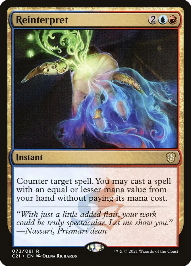 2021 Commander 2021 Reinterpret rare #73 rare card image