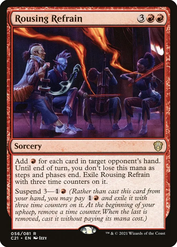 2021 Commander 2021 Rousing Refrain rare #56 rare card image