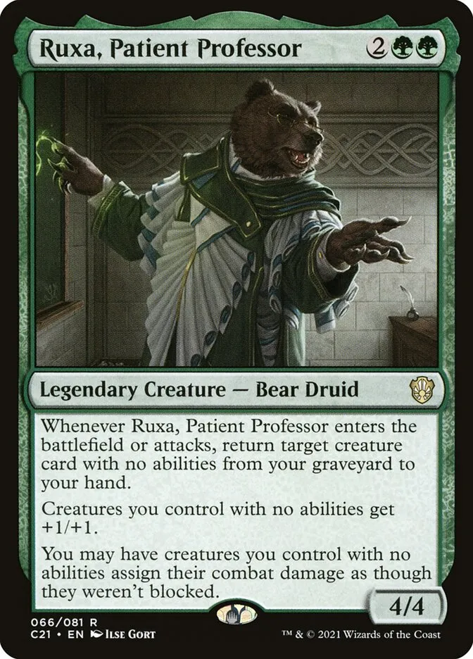 2021 Commander 2021 Ruxa, Patient Professor rare #66 rare card image