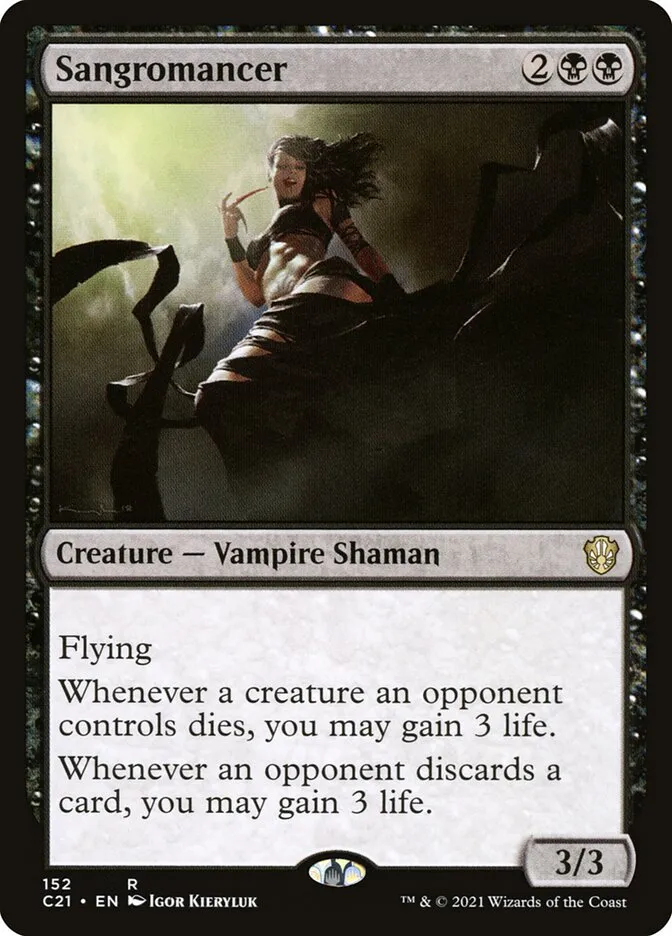 2021 Commander 2021 Sangromancer rare #152 rare card image
