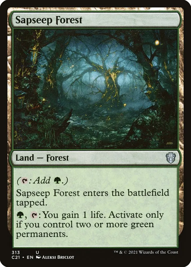 2021 Commander 2021 Sapseep Forest uncommon #313 uncommon card image