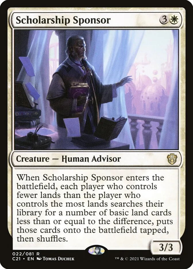 2021 Commander 2021 Scholarship Sponsor rare #22 rare card image