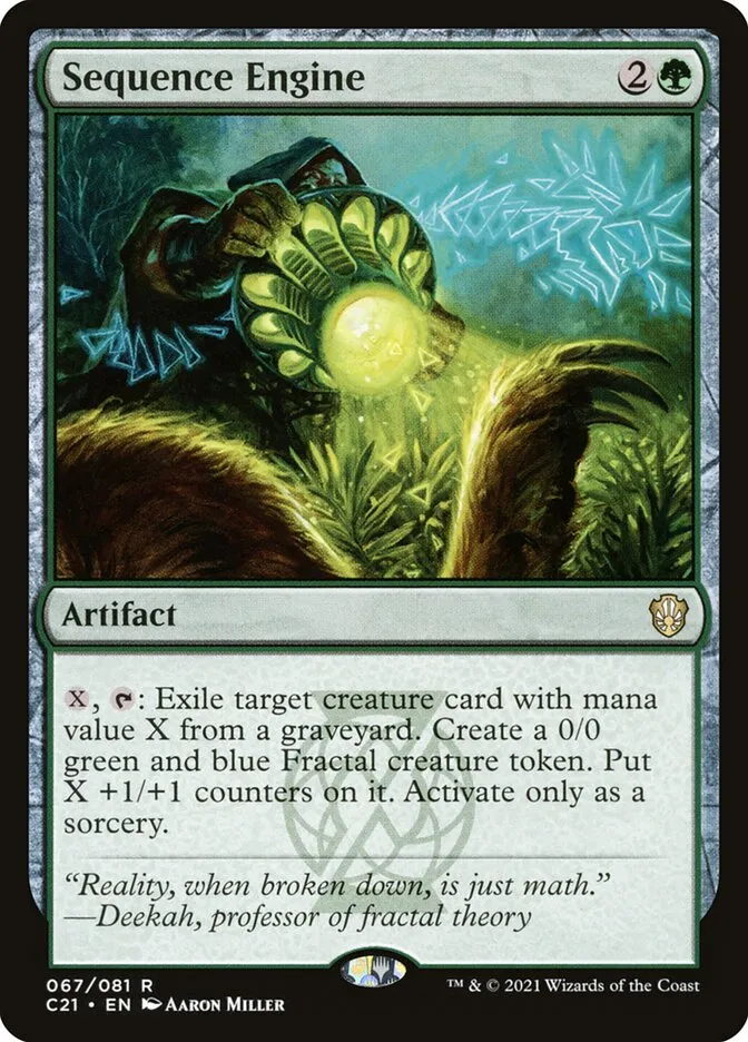 2021 Commander 2021 Sequence Engine rare #67 rare card image