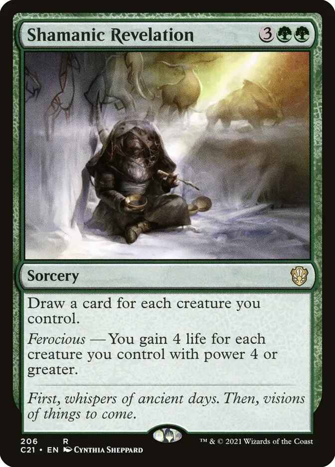2021 Commander 2021 Shamanic Revelation #206 rare card image