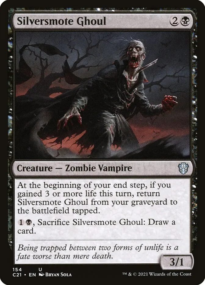 2021 Commander 2021 Silversmote Ghoul uncommon #154 uncommon card image