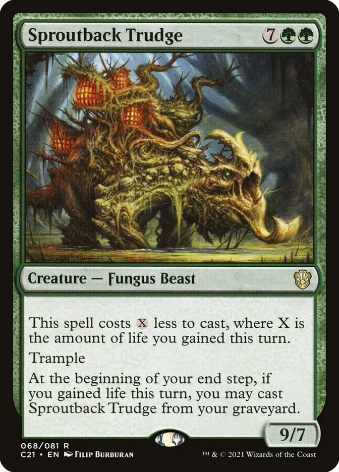 2021 Commander 2021 Sproutback Trudge rare #68 rare card image