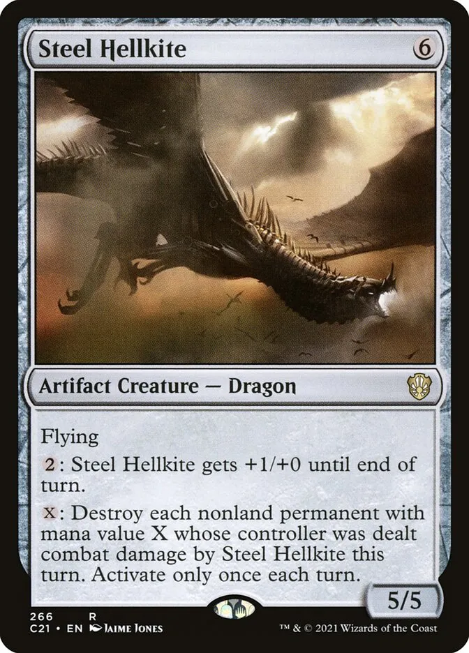 2021 Commander 2021 Steel Hellkite #266 rare card image